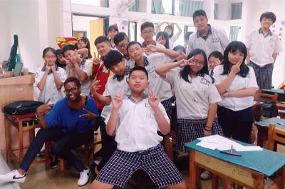 a female young learner teacher and her classroom